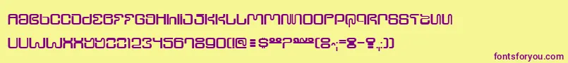 UltraSupervixen Font – Purple Fonts on Yellow Background