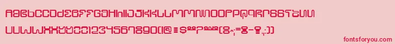 フォントUltraSupervixen – ピンクの背景に赤い文字