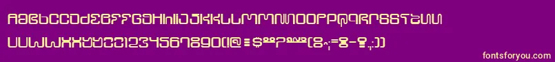 UltraSupervixen Font – Yellow Fonts on Purple Background