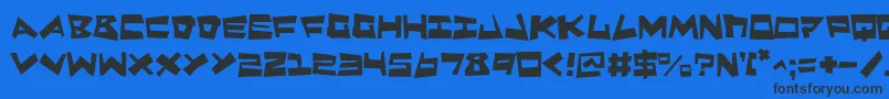 QuakeShakeMax Font – Black Fonts on Blue Background