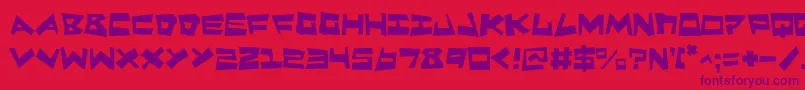 QuakeShakeMax Font – Purple Fonts on Red Background