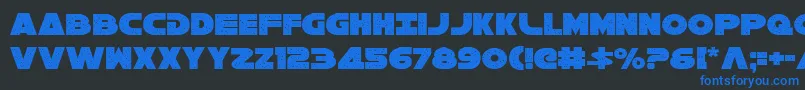 Galaxy1c-Schriftart – Blaue Schriften auf schwarzem Hintergrund
