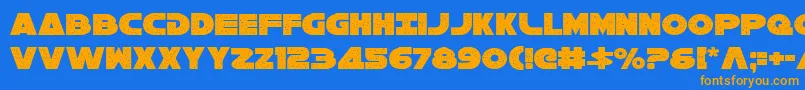 Galaxy1c Font – Orange Fonts on Blue Background