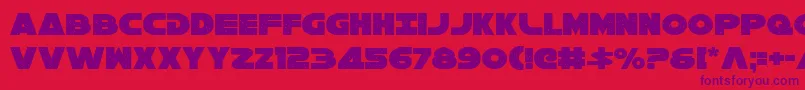 Galaxy1c Font – Purple Fonts on Red Background