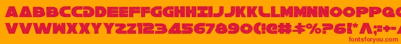 Galaxy1c Font – Red Fonts on Orange Background