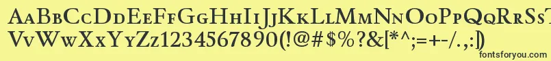 WinthorpescsbRegular Font – Black Fonts on Yellow Background