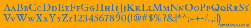 WinthorpescsbRegular Font – Blue Fonts on Orange Background