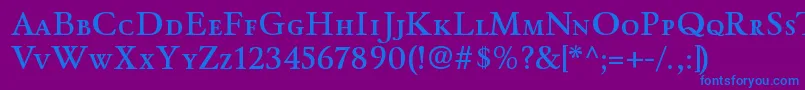 WinthorpescsbRegular Font – Blue Fonts on Purple Background