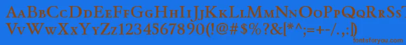 WinthorpescsbRegular Font – Brown Fonts on Blue Background