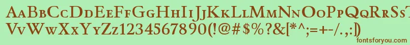 WinthorpescsbRegular Font – Brown Fonts on Green Background