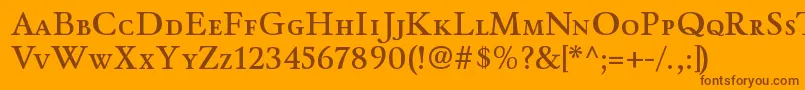 WinthorpescsbRegular Font – Brown Fonts on Orange Background
