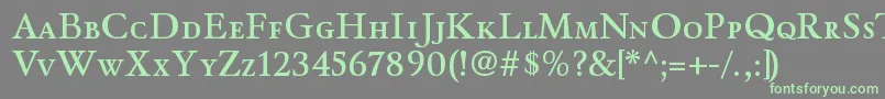 WinthorpescsbRegular Font – Green Fonts on Gray Background