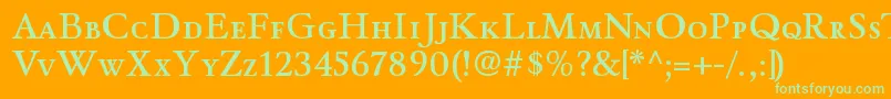 WinthorpescsbRegular Font – Green Fonts on Orange Background
