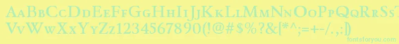 WinthorpescsbRegular Font – Green Fonts on Yellow Background