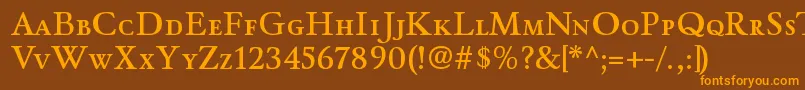 WinthorpescsbRegular Font – Orange Fonts on Brown Background