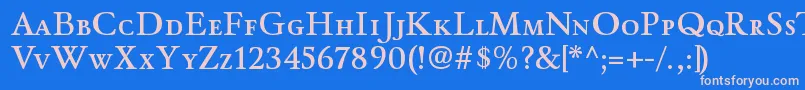 WinthorpescsbRegular Font – Pink Fonts on Blue Background