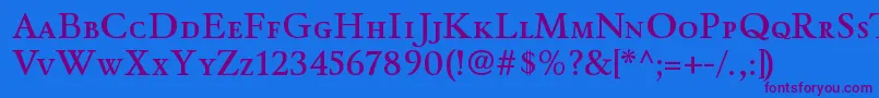 WinthorpescsbRegular Font – Purple Fonts on Blue Background