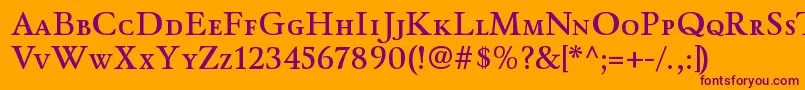 WinthorpescsbRegular Font – Purple Fonts on Orange Background