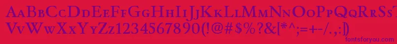 WinthorpescsbRegular Font – Purple Fonts on Red Background