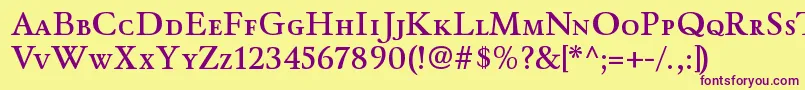 WinthorpescsbRegular Font – Purple Fonts on Yellow Background