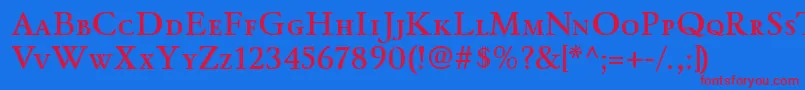 WinthorpescsbRegular Font – Red Fonts on Blue Background