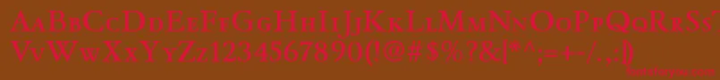 WinthorpescsbRegular Font – Red Fonts on Brown Background