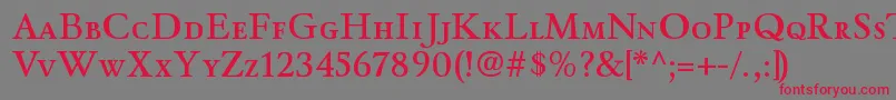 WinthorpescsbRegular Font – Red Fonts on Gray Background