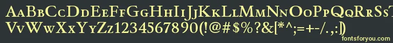 WinthorpescsbRegular Font – Yellow Fonts on Black Background