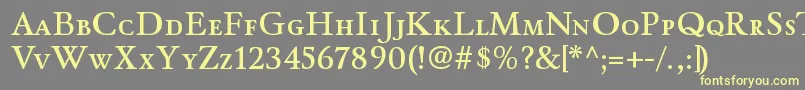 WinthorpescsbRegular Font – Yellow Fonts on Gray Background