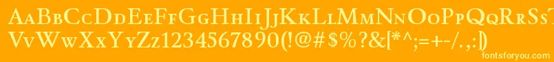 WinthorpescsbRegular Font – Yellow Fonts on Orange Background
