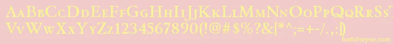 WinthorpescsbRegular Font – Yellow Fonts on Pink Background
