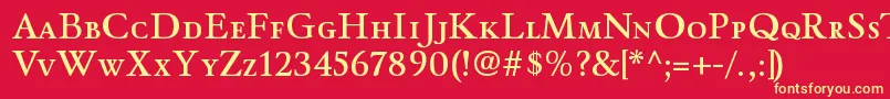 WinthorpescsbRegular Font – Yellow Fonts on Red Background