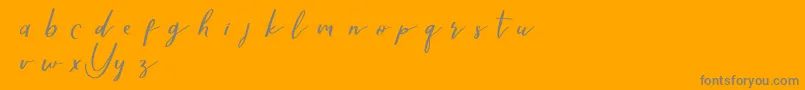 Yellovedemo Font – Gray Fonts on Orange Background