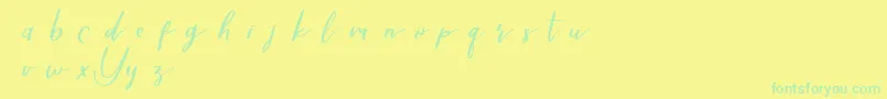 Yellovedemo Font – Green Fonts on Yellow Background
