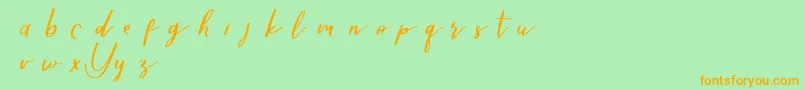 Yellovedemo Font – Orange Fonts on Green Background