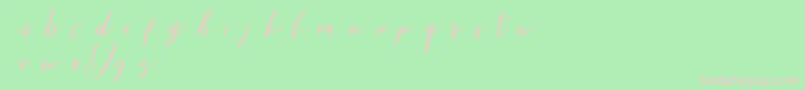Yellovedemo Font – Pink Fonts on Green Background