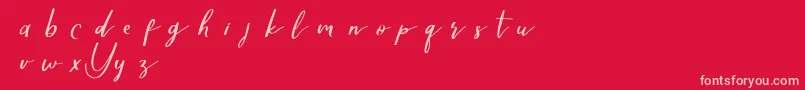 Yellovedemo Font – Pink Fonts on Red Background