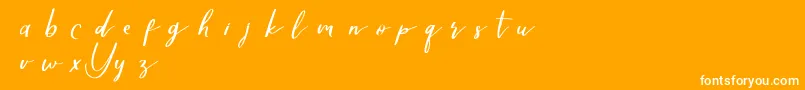 Yellovedemo Font – White Fonts on Orange Background