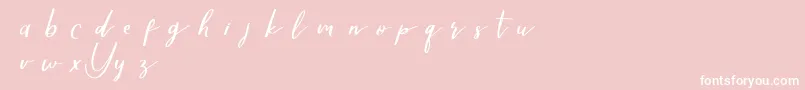 Yellovedemo Font – White Fonts on Pink Background