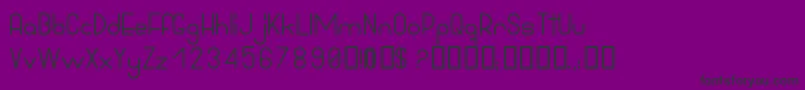 フォントBowhouseBold – 紫の背景に黒い文字