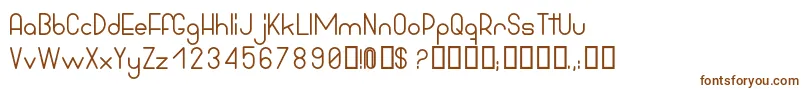 BowhouseBold-fontti – ruskeat fontit valkoisella taustalla