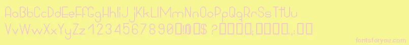 BowhouseBold Font – Pink Fonts on Yellow Background