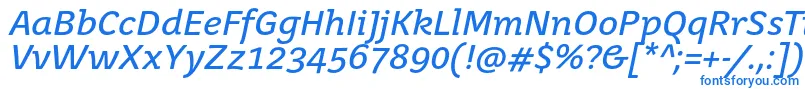 JuvenistextItalic Font – Blue Fonts on White Background