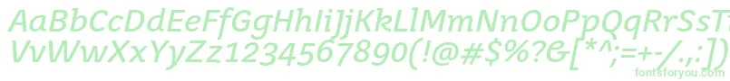 JuvenistextItalic Font – Green Fonts on White Background