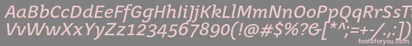 JuvenistextItalic Font – Pink Fonts on Gray Background