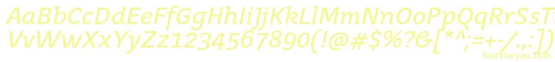 JuvenistextItalic-fontti – keltaiset fontit