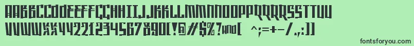 SaffronCyr Font – Black Fonts on Green Background