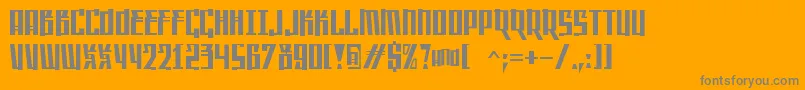 SaffronCyr Font – Gray Fonts on Orange Background