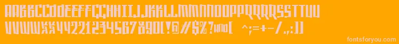 SaffronCyr Font – Pink Fonts on Orange Background