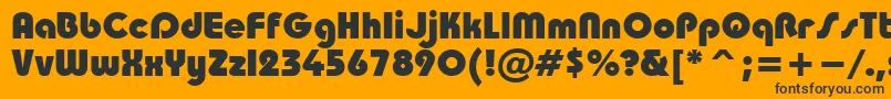 Taurusheavy Font – Black Fonts on Orange Background